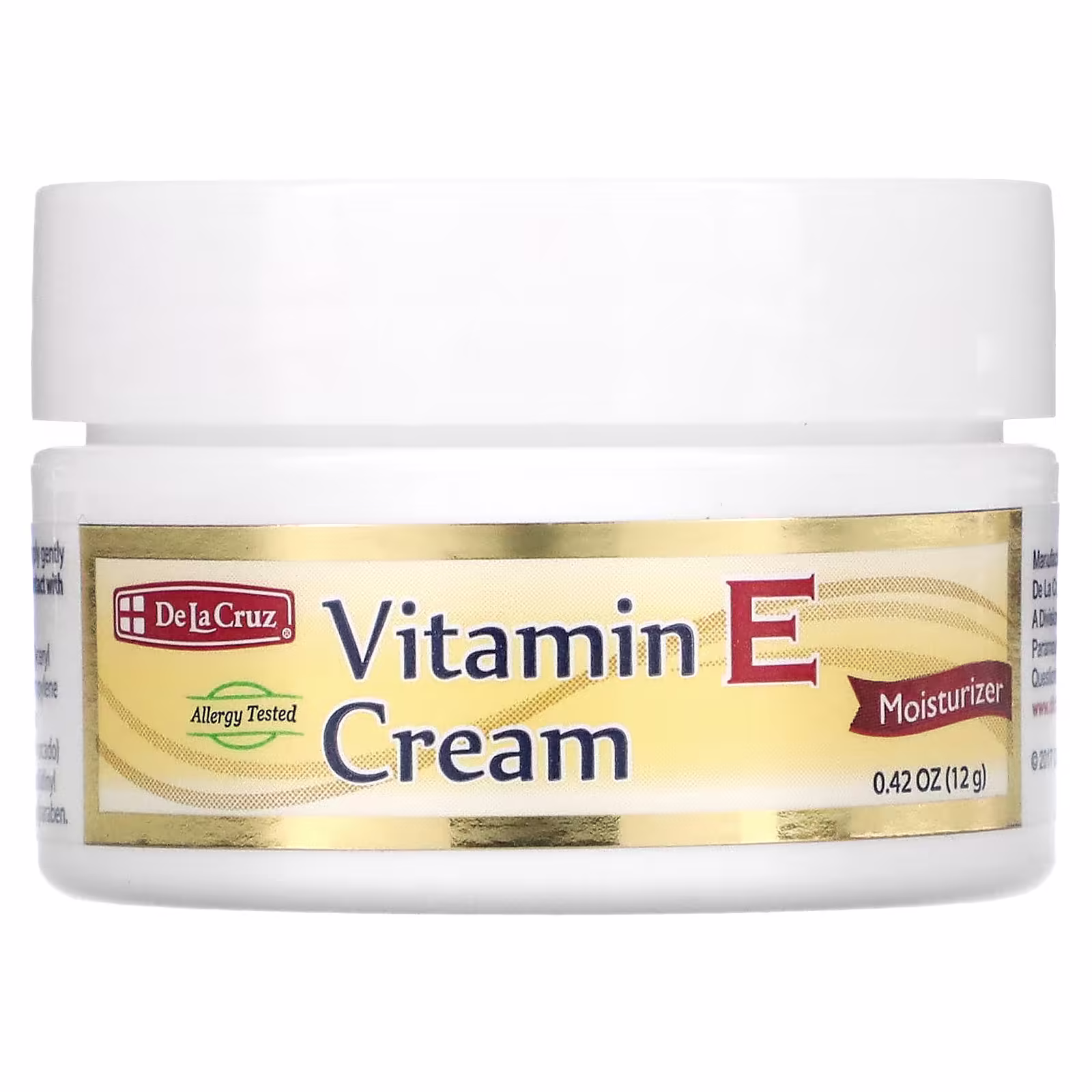 De La Cruz - Vitamin E Cream, 0.42 oz (12 g)