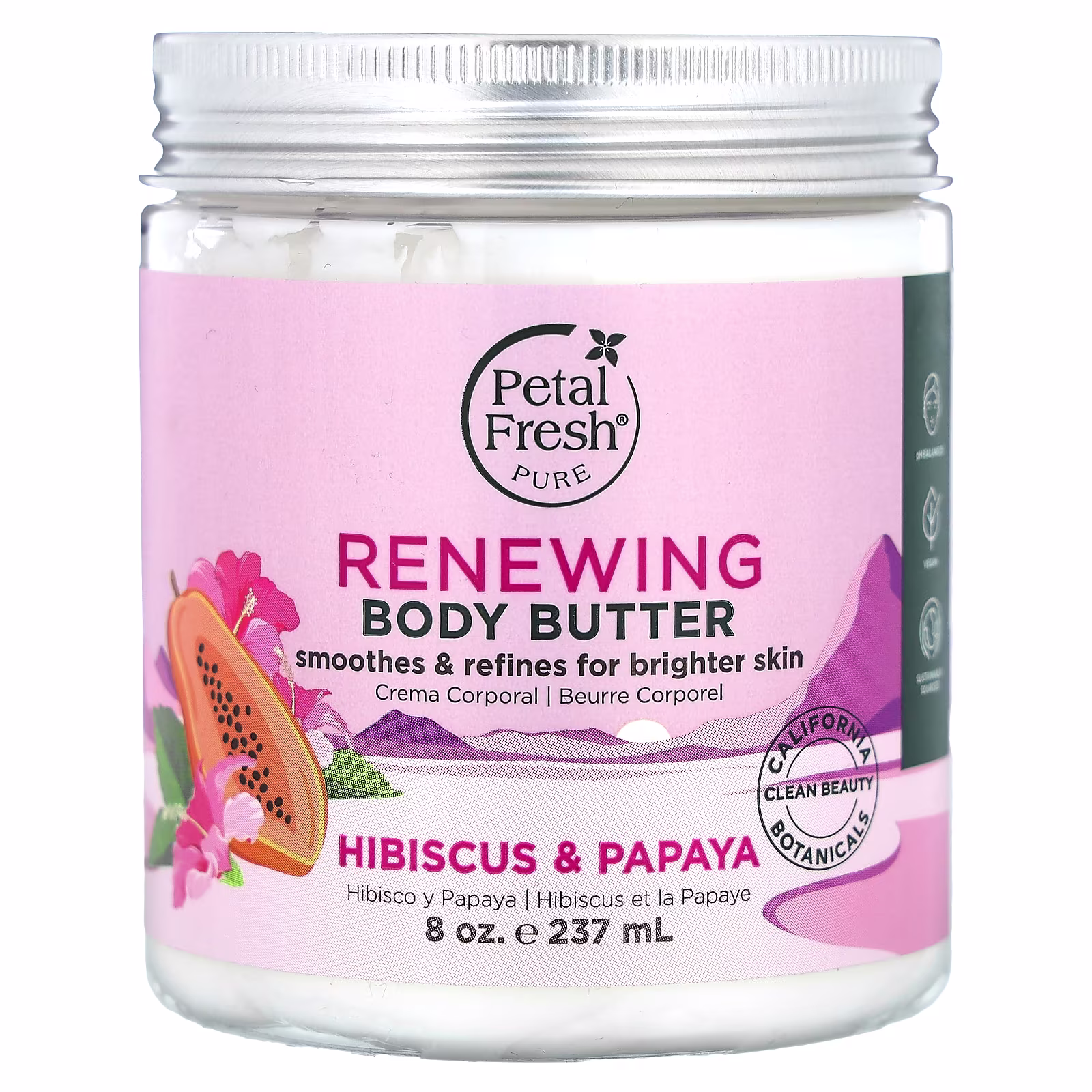 Petal Fresh Pure - Renewing Body Butter, Hibiscus & Papaya, 8 oz (237 ml)