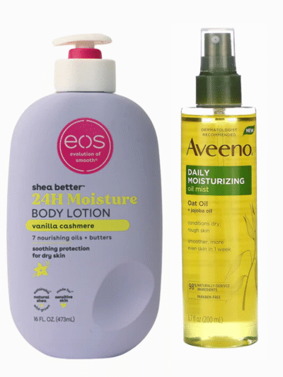 eos - Vanilla Body Lotion & Aveeno Daily Moisturising Body Oil